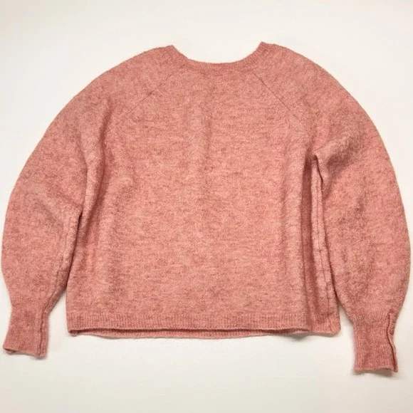 Sezane Louise Sweater Size Small Blush Pink Merino Wool Mohair Blend Luxury - Picture 3 of 10
